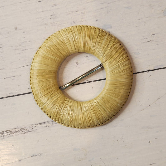 Silky rafia woven tie ring