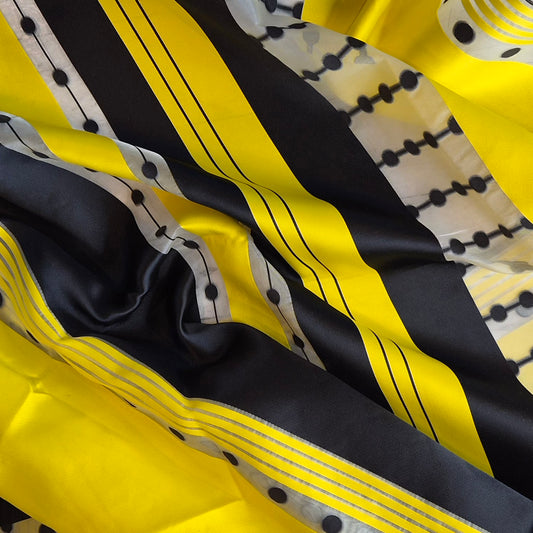 Canary satin organza