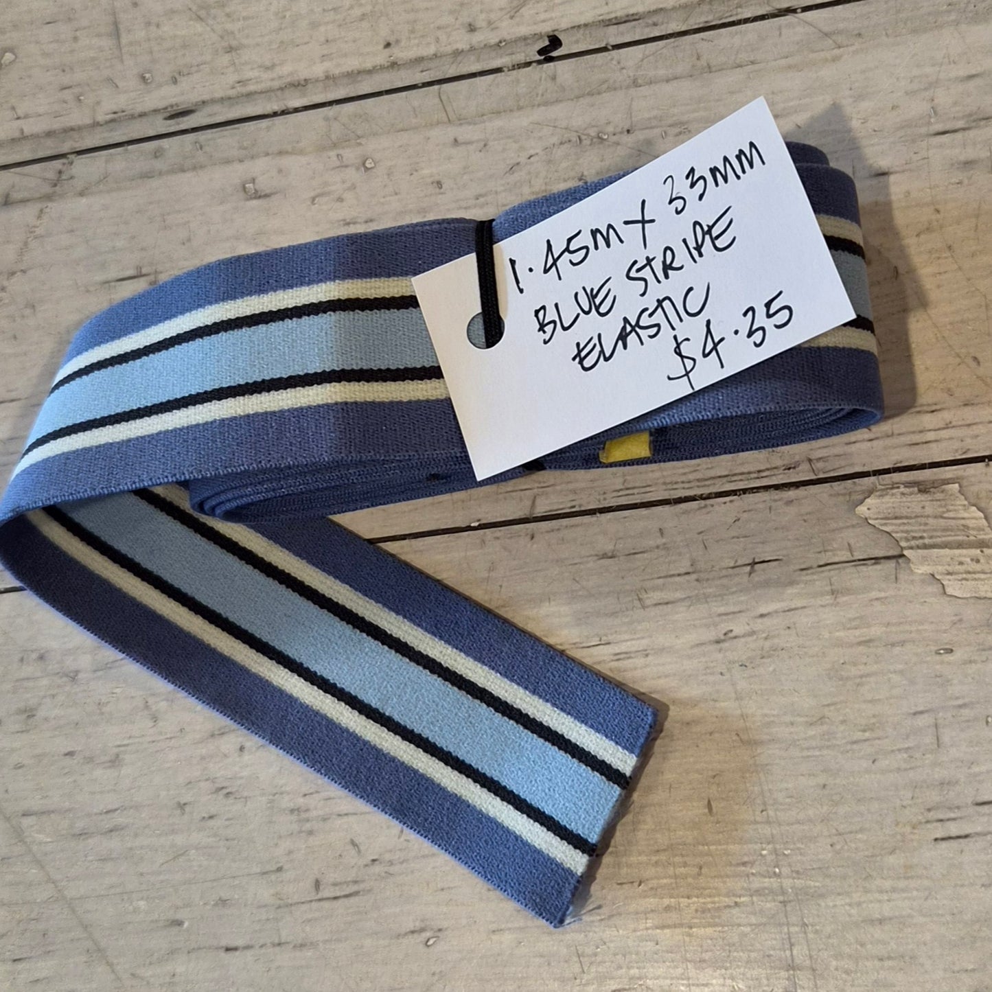 1.46m Blue strip elastic
