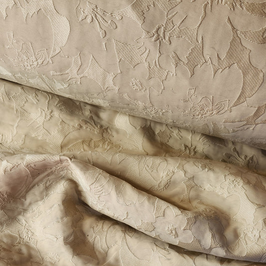 Cream flowers jaquard brocade