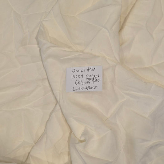 2m Ivory cotton viscose challis