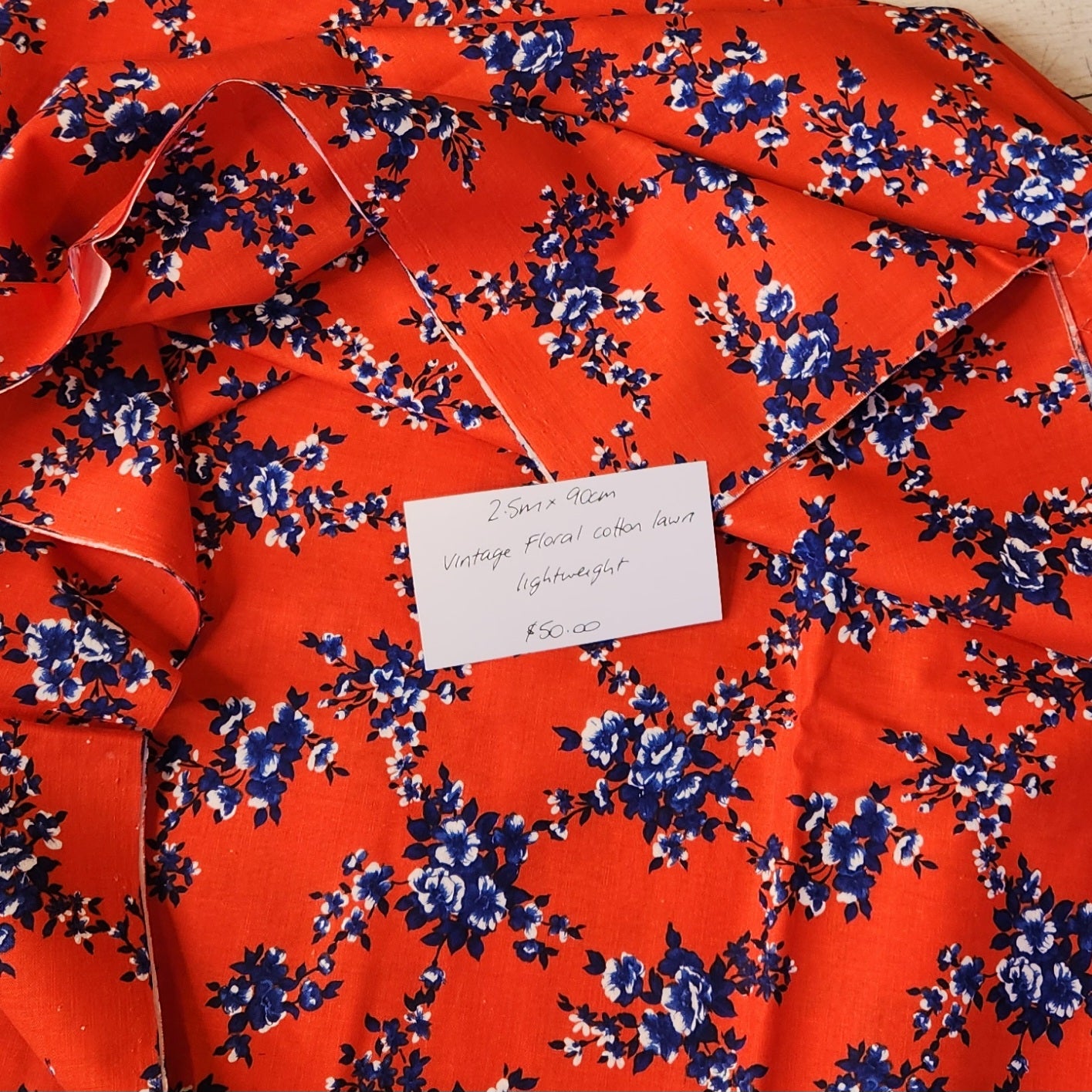 2.5m Floral cotton lawn