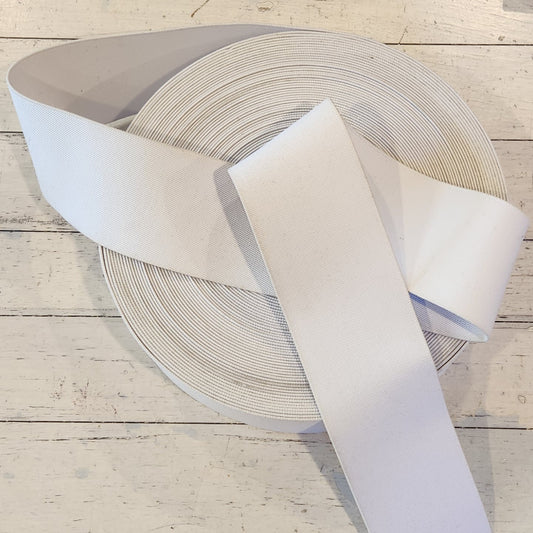 75mm White Heavy Elastic