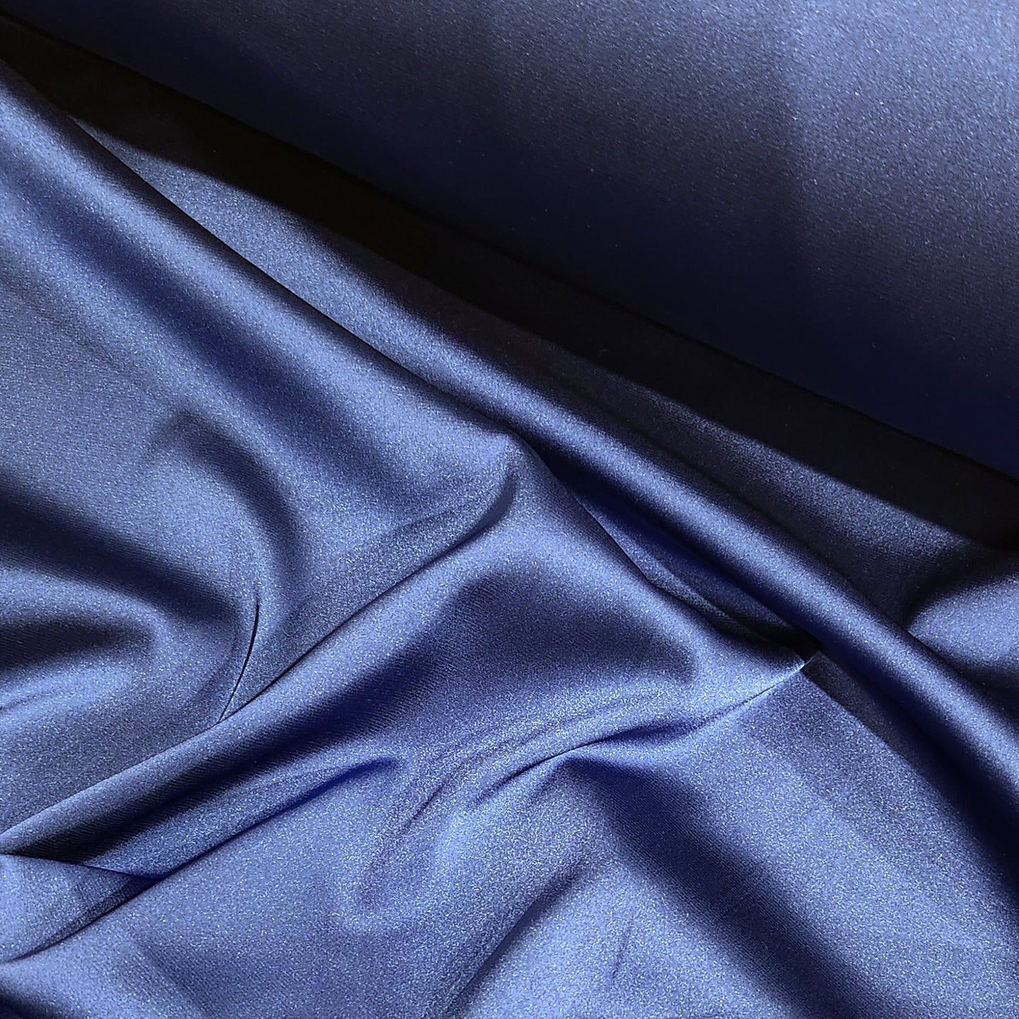 Cobalt stretch satin