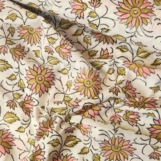 Aadrika block print cotton voile