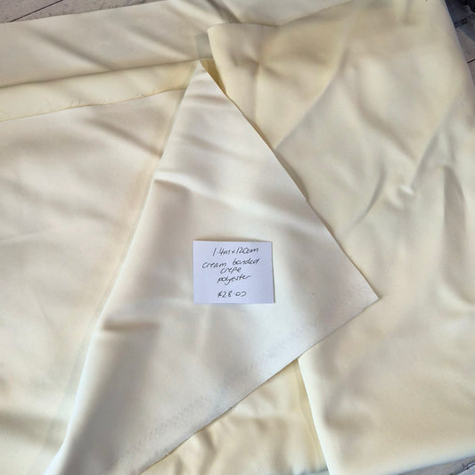 1.4m Cream bonded crepe