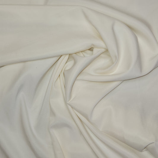 Elodie ivory viscose stretch sateen