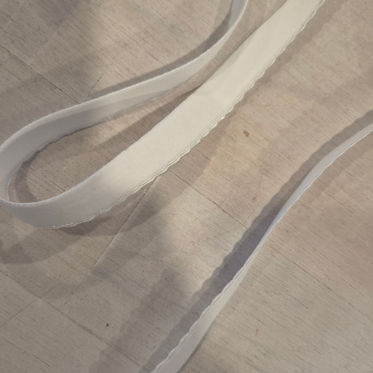 White 12mm Plush Picot Elastic