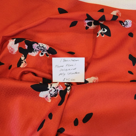 1.8m Flame floral jacquard