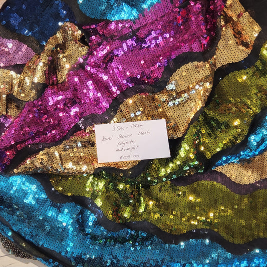 3.5m Jewel sequin mesh