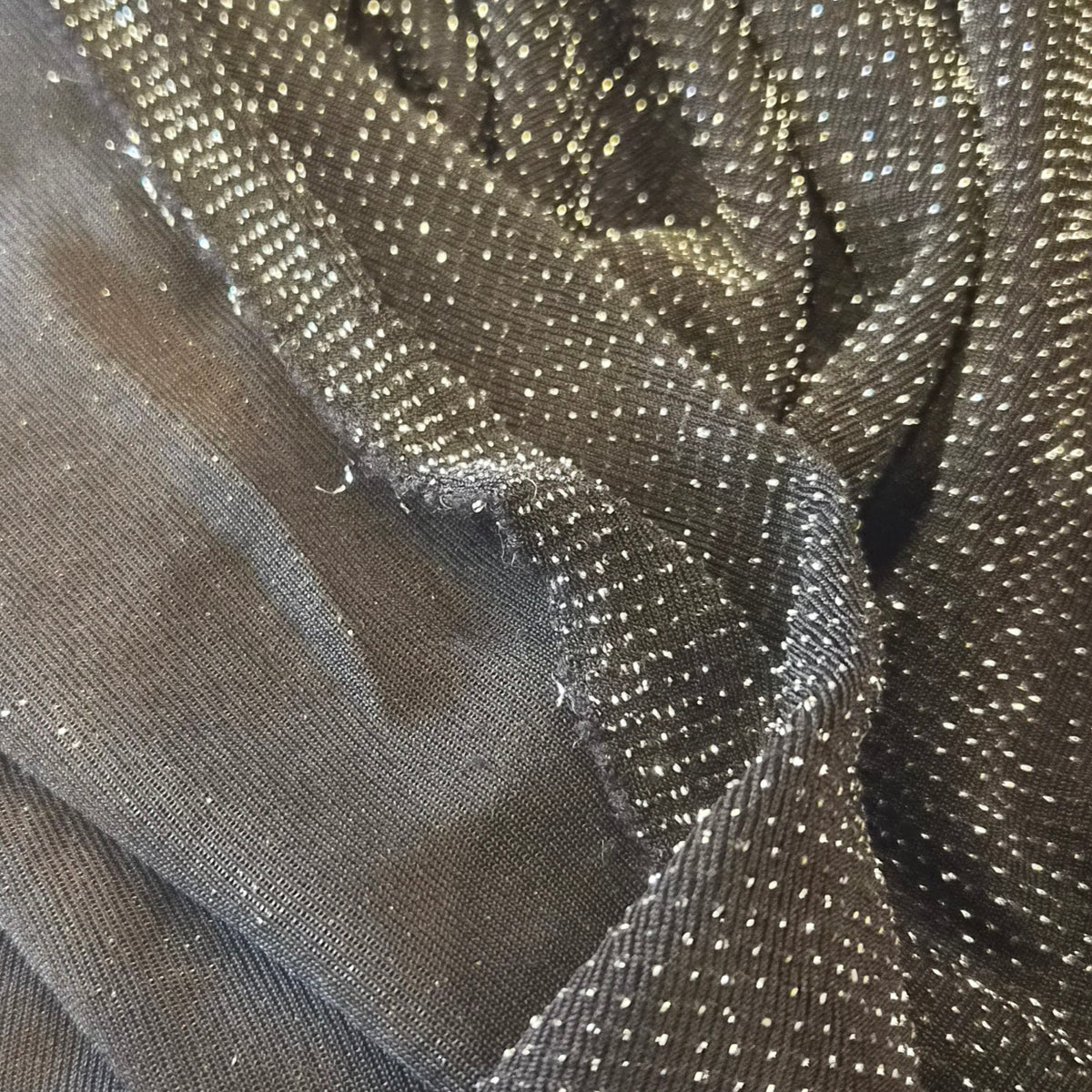 City night sky silver lurex jersey knit