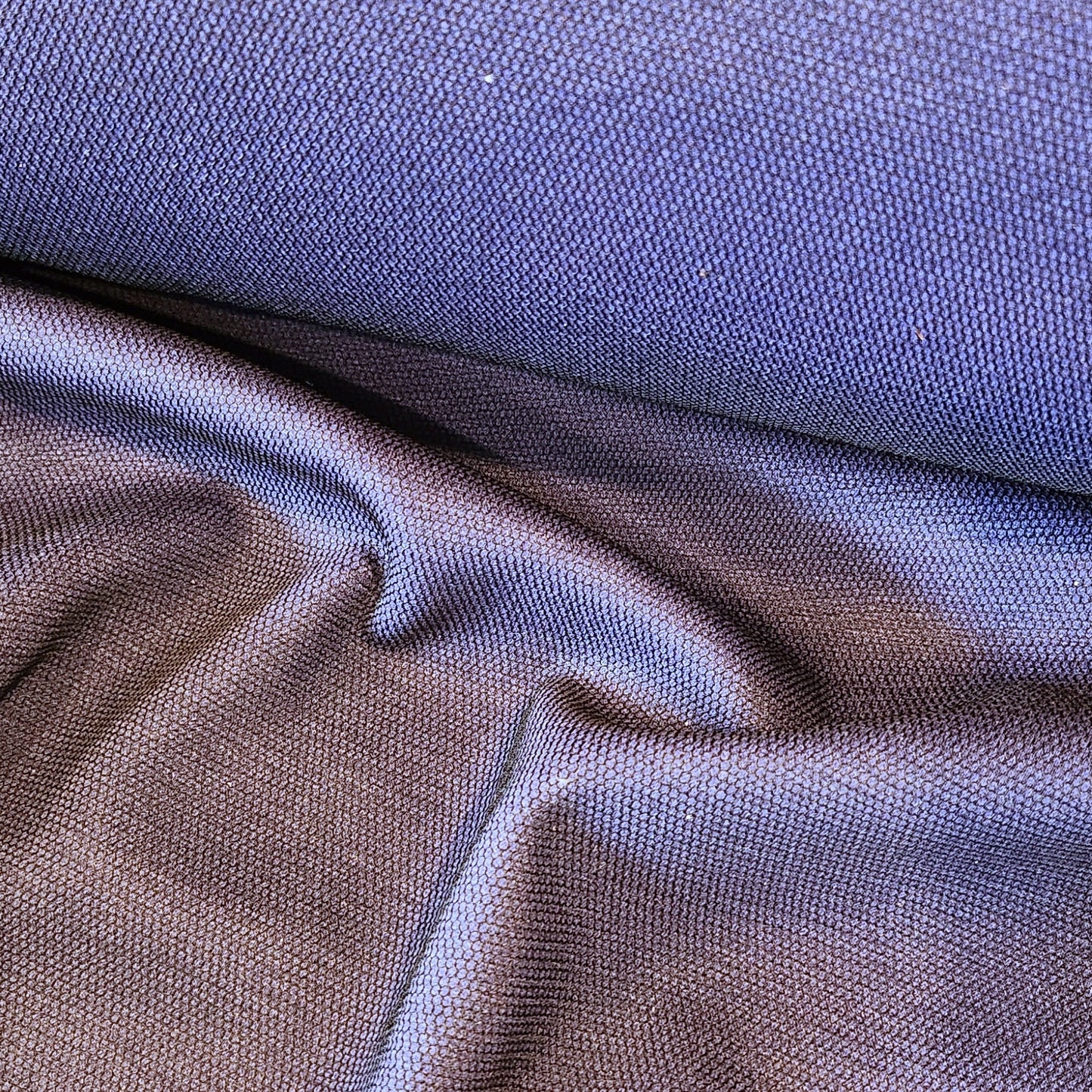 Cobalt blue mesh bonded ponte