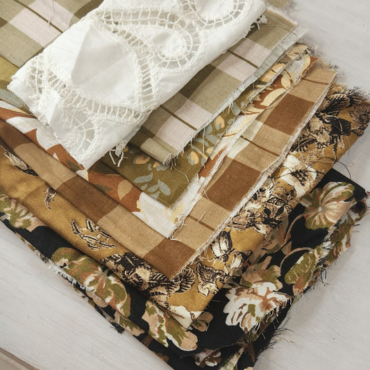 24. Assorted cotton, linen, and embroidered lace sample pack
