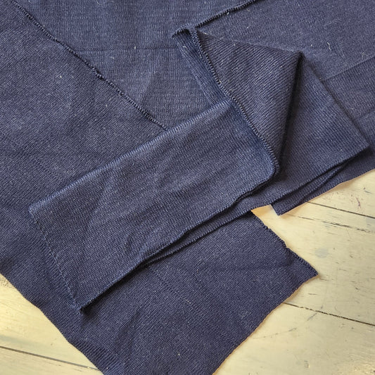 1.22m Navy cotton ribbed piece