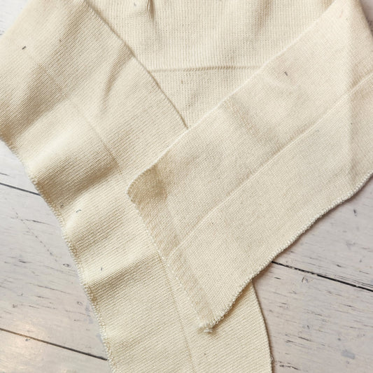 64cmx9cm Cream cotton ribbed piece