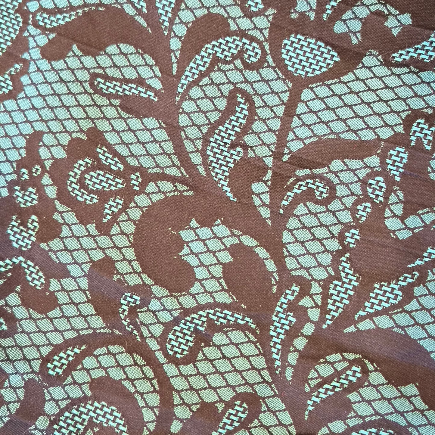 Emerald Fleur bloom lightweight brocade