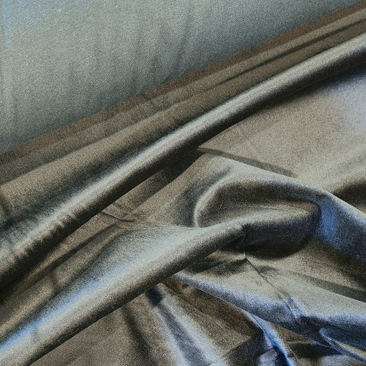 Teal plush stretch woven velvet