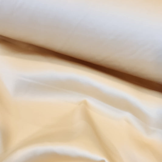 Palest gold stretch satin