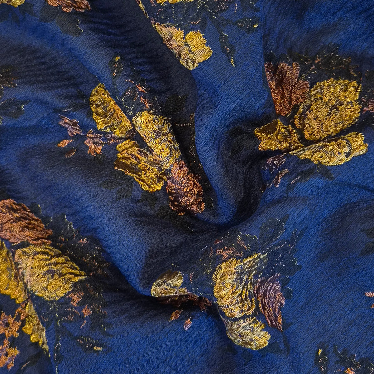 Bronze roses jaquard brocade