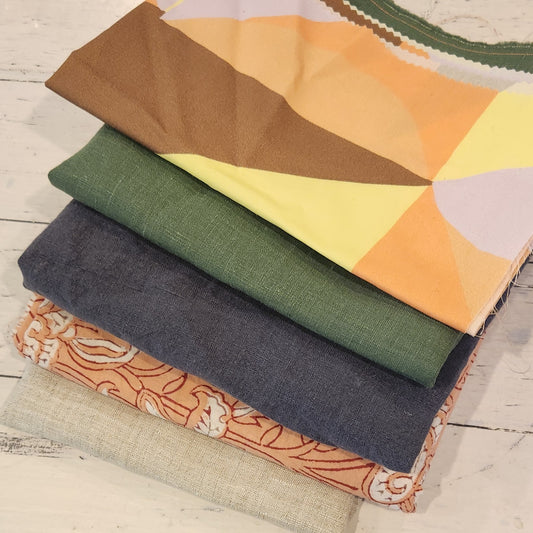 44. 5 pieces cotton and linen