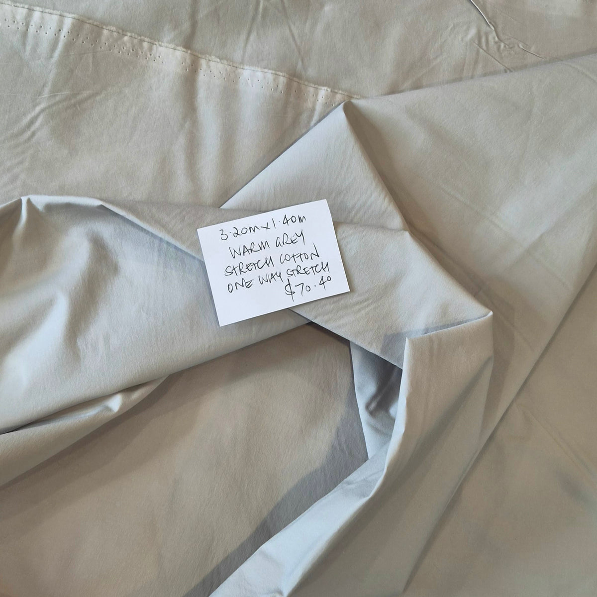 3.2m Warm grey stretch cotton