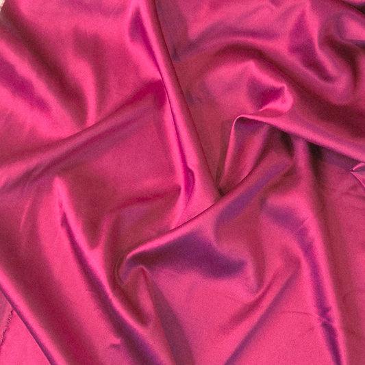 Fuchsia stretch silk satin