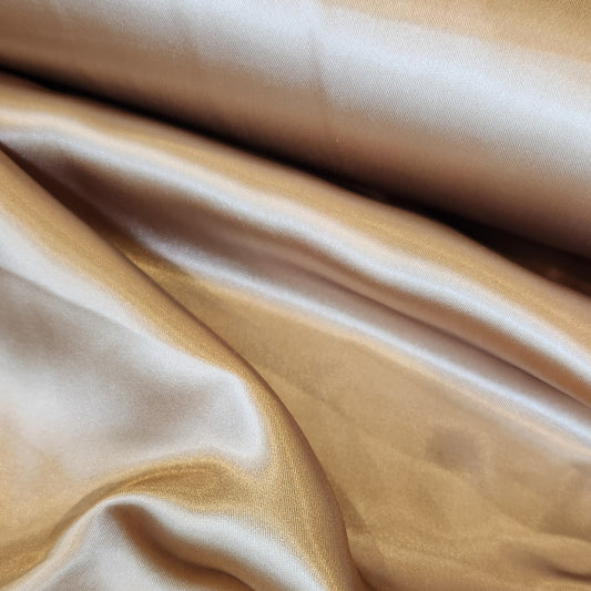 Burnt honey acetate dress lining