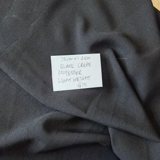 75cm Black crepe