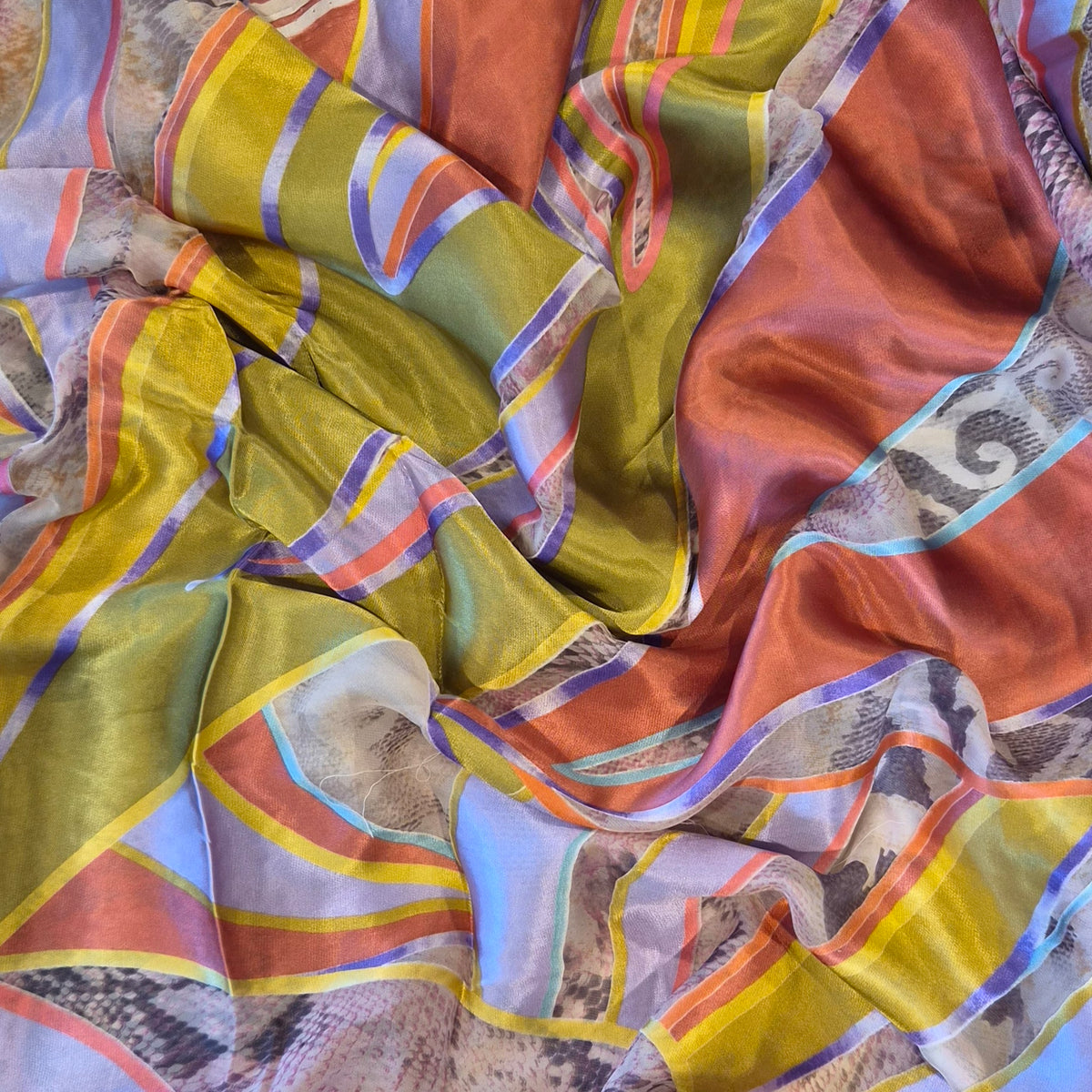 Sophie burnout silk satin