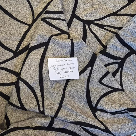 80cm Grey marle swirls knit