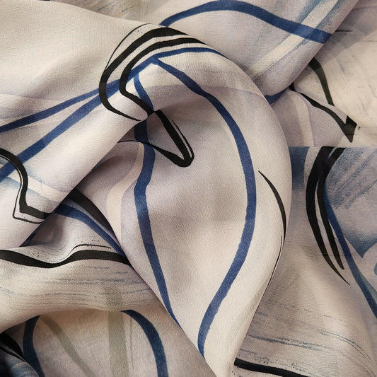 1m Giorgio Armani ocean ripples silk chiffon