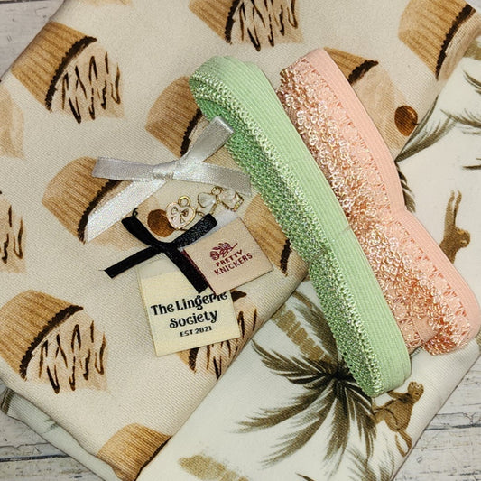 Cakes and palm trees mix and match knickers kit