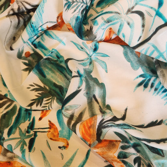 1.9m Island life viscose challis