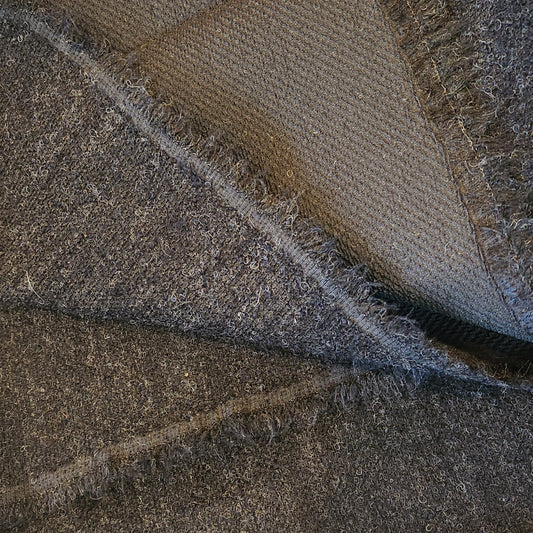 1.7m Charcoal black textured suiting