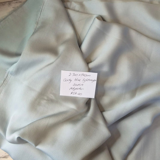 2.7m Dusty blue satin
