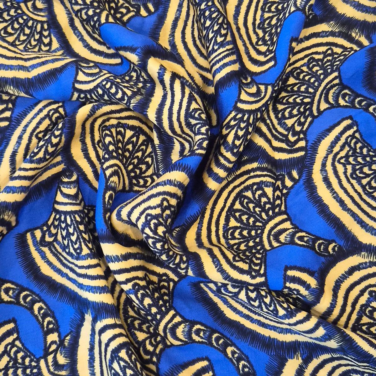 Exotic fans viscose challis