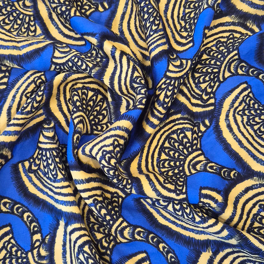 Exotic fans viscose challis