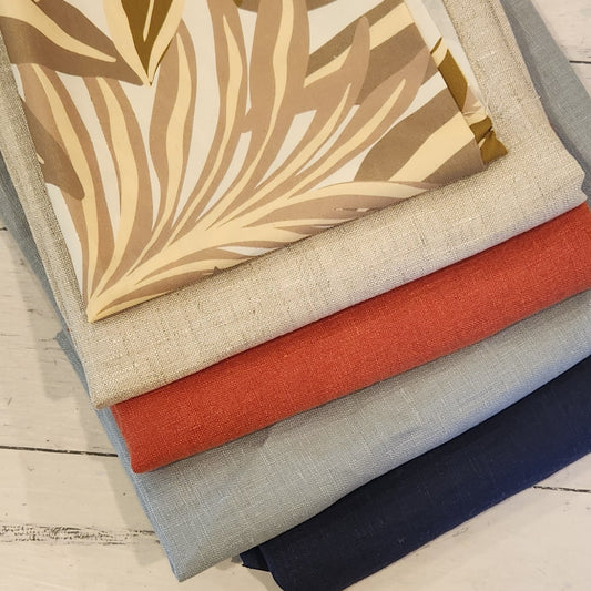 45. 5 pieces cotton and linen