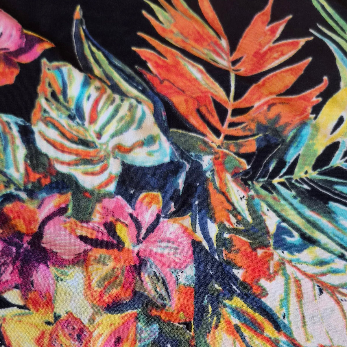Tropical paradise jersey knit