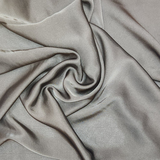 Elsie black viscose de lustred satin