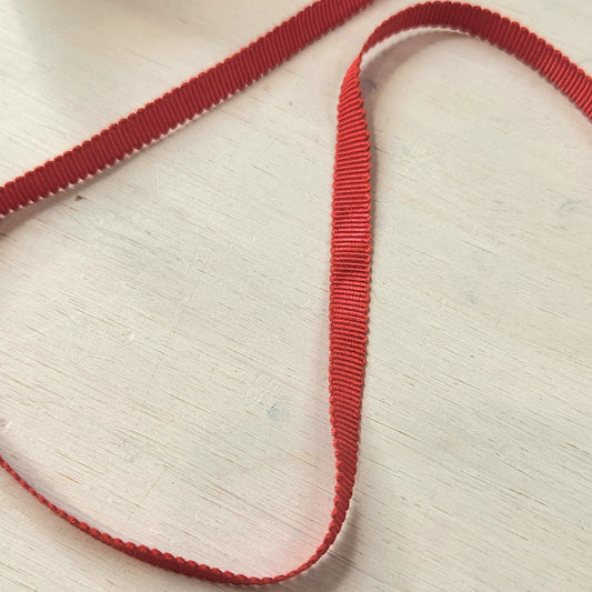 Red 6mm grossgrain ribbon