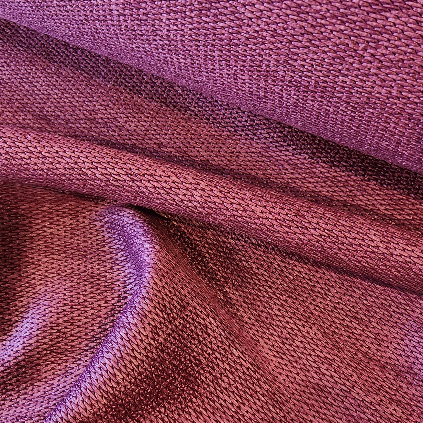 Deep mauve raffia knit