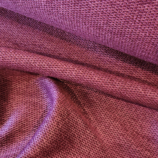 Deep mauve raffia knit