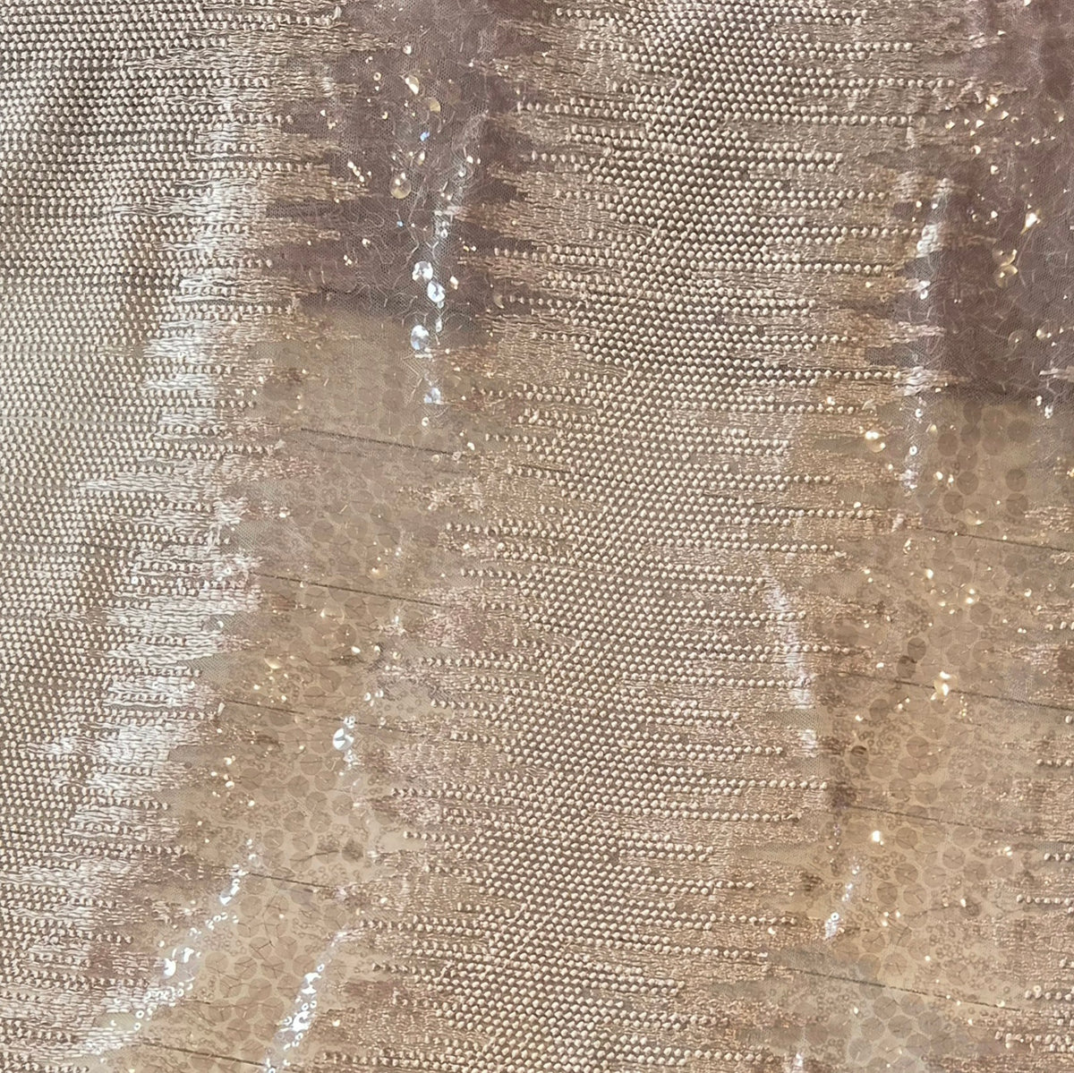 Raindrop mocha Embroidered sequin mesh