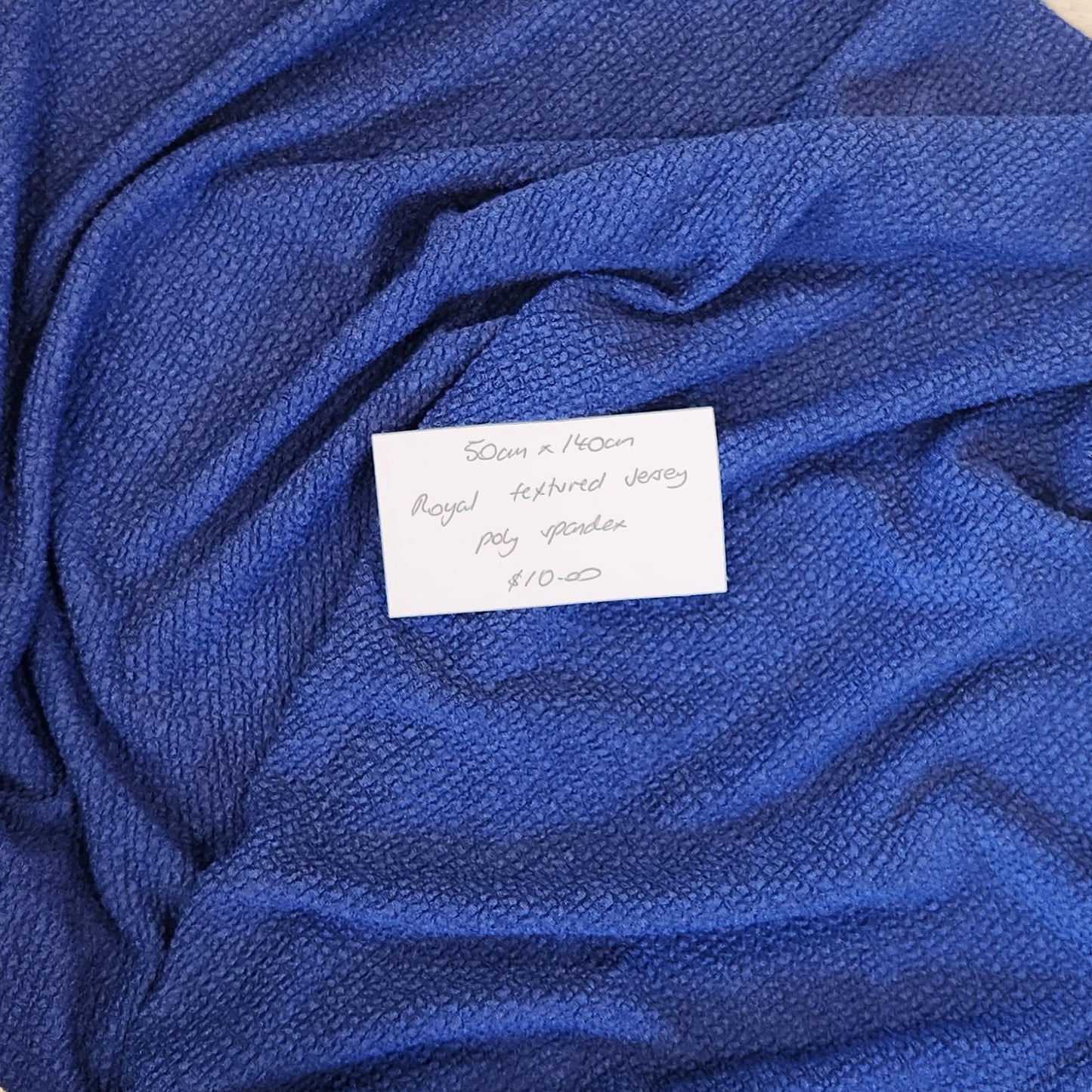50cm Royal textured jersey