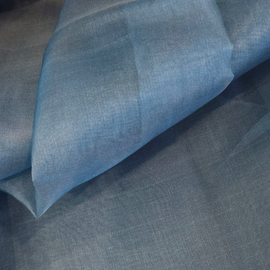 5m Deep teal silk organza
