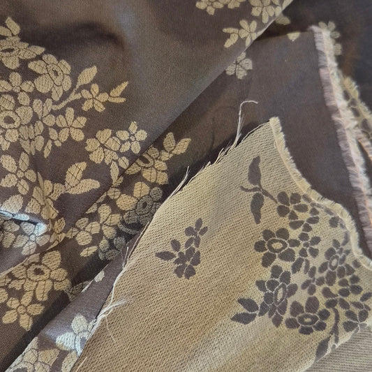 50cm Mocha floral brocade