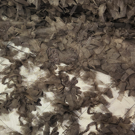 Chocolate Tulle ruffle flowers
