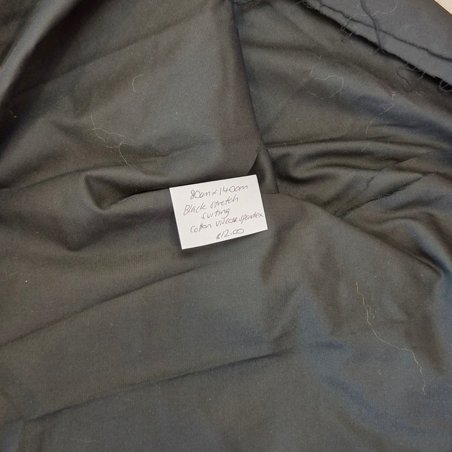 80cm Black stretch suiting