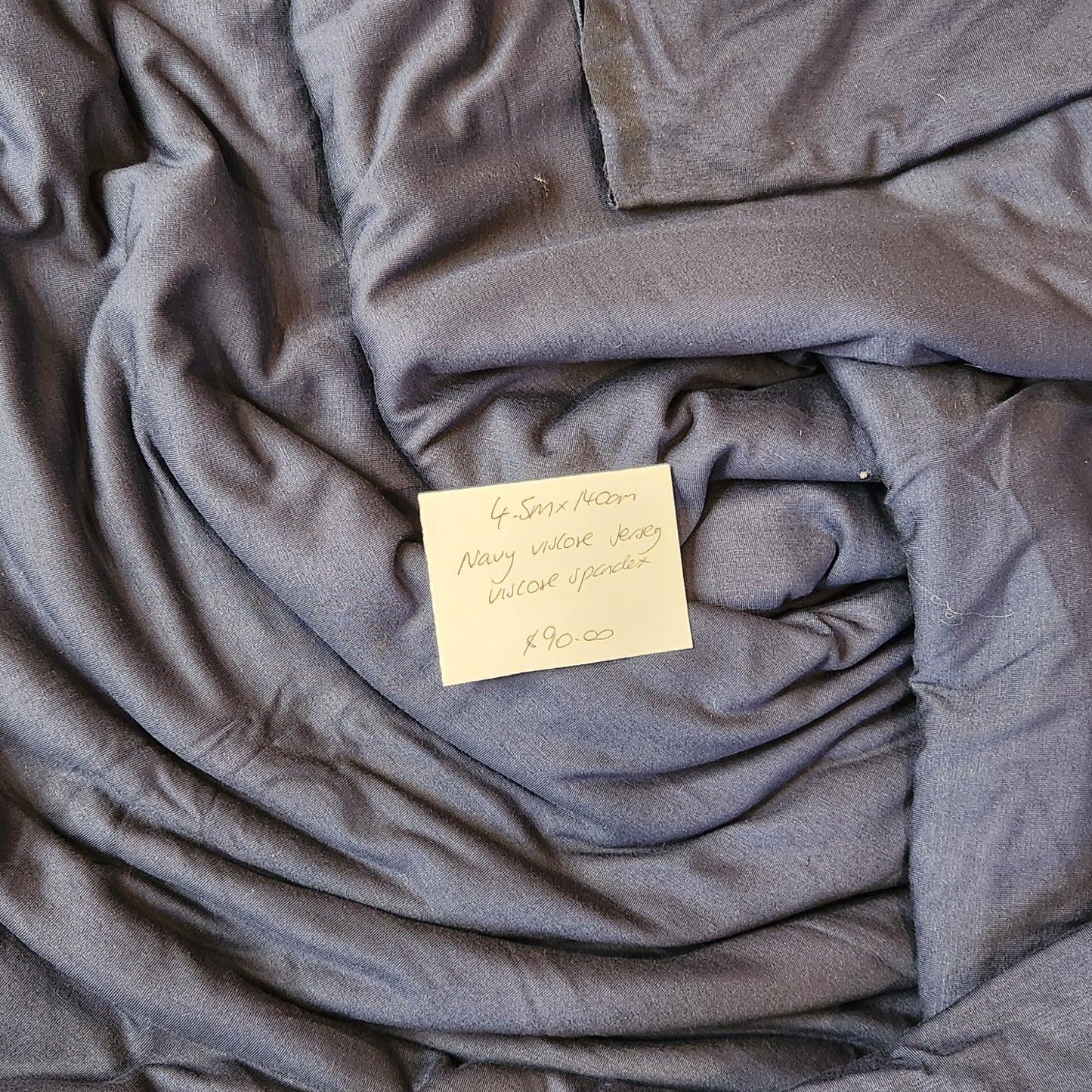 4.5m Navy viscose jersey